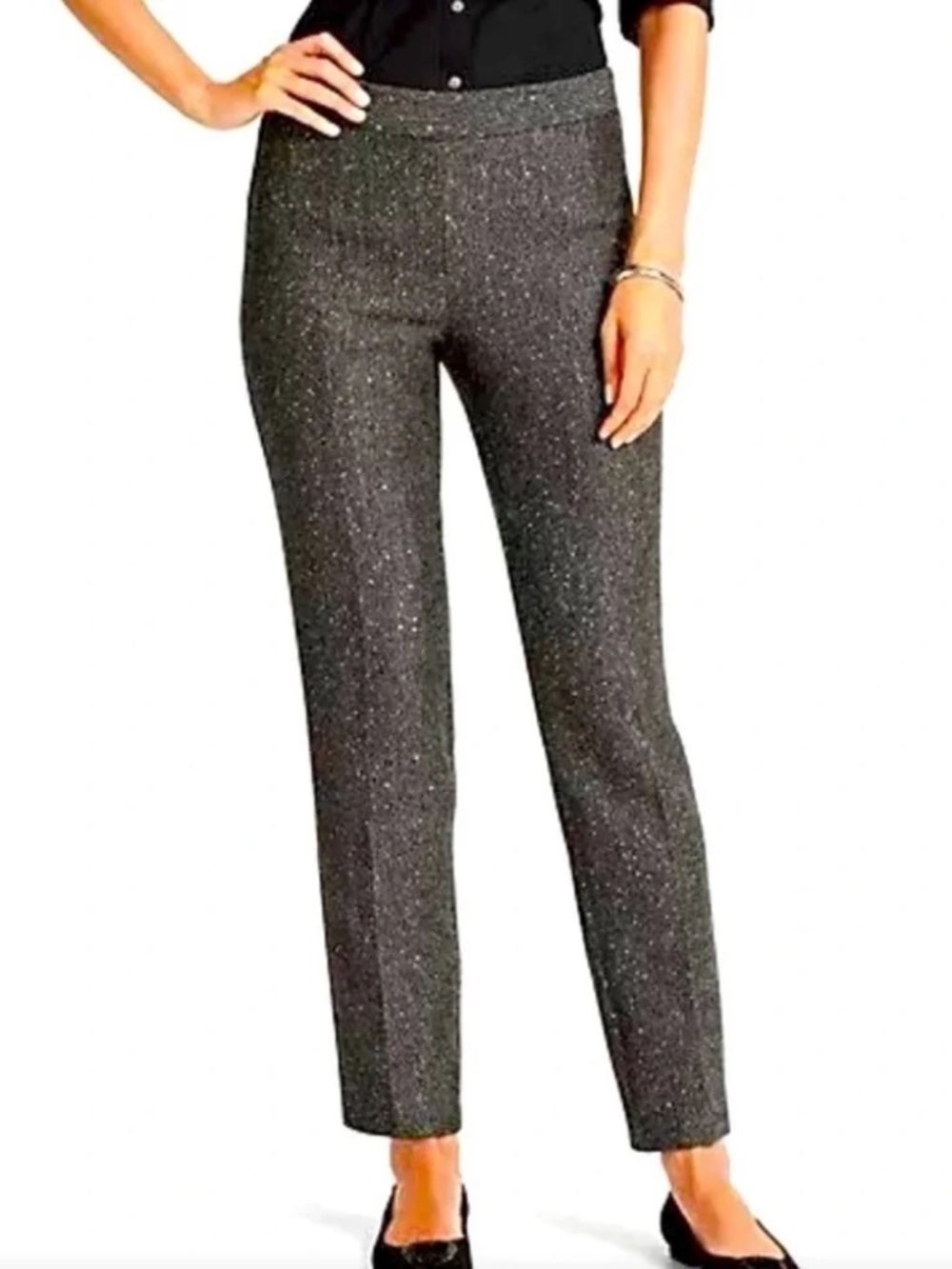 Talbots tweed mini sequin pants 6